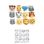 Kit Cortadores Rosto Animais do Safari 3,5cm 9 Modelos