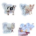 Molde de Silicone Fazendinha Realista Ganso Pato Pintinho