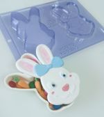 Forma Coelho Porta Jóias Páscoa Especial 3 Partes