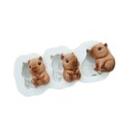 Molde de Silicone Capivaras Baby 3 Cav