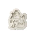 Molde de Silicone Sereia Baby 1 Fundo do Mar