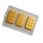 Forma Tabletes Barrinhas de Chocolate 3 Cav Simples