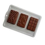 Forma Tabletes Barrinhas de Chocolate 3 Cav Simples