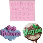 Molde de Silicone para Decorar Alfabeto Minúsculo