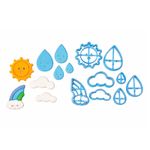 Kit Cortadores Chuva de Amor - Sol Nuvem e Gotas