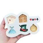 Molde de Silicone Apliques Alice No Pais das Maravilhas Mod 2