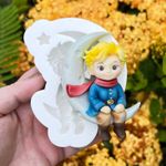 Molde de Silicone Pequeno Príncipe Sentado na Lua