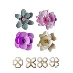 Kit Cortadores de Mini Flores Geométricas 4 Un 