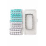 Kit Estojo Carimbo Marcador Alfabeto Completo e Cortador Moldura