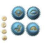 Kit Carimbos Marcadores Sol Nuvem Arco Iris e Pipa 2cm