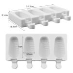 Forma de Silicone Picole Liso e Listras Importada