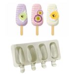 Forma de Silicone Picole Liso e Listras Importada