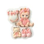 Molde de Silicone Chá de Bebê Itens Menina