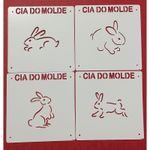 Kit Stencils de Páscoa Coelhos 4 Uni DN64
