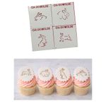 Kit Stencils de Páscoa Coelhos 4 Uni DN64