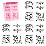 Stencil Textura Notas Musicais