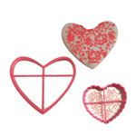 Stencil Coração Rosas + Cortador 10cm