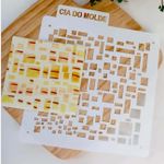 Stencil Formas Geometricas Quadrados e Retangulos DN5