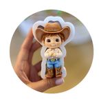 Molde de Silicone Cowboy Menina ou Menino Escolha 1 Un