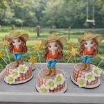 Molde de Silicone Cowboy Menina ou Menino Escolha 1 Un