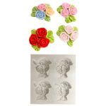 Molde de Silicone Acabamento de Rosas Para Decorar