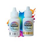 Kit Tintas Alimentícia Ink Sugar 15ml Prata e Dourado