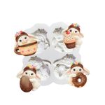 Molde de Silicone Apliques Coelho da Páscoa Confeitaria