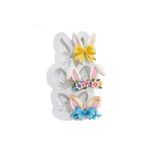 Molde de Silicone Mini Laços Orelhas de Coelho da Páscoa