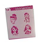 Kit Stencil Rosto Princesas