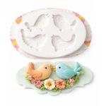 Molde de Silicone Pássaros, Bosque, Jardim
