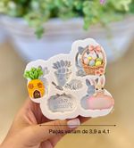 Molde de Silicone Apliques Cesta Ovos da Páscoa 5 Cav