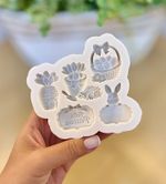 Molde de Silicone Apliques Cesta Ovos da Páscoa 5 Cav