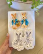 Molde de Silicone Casal de Coelhos da Páscoa Peter Rabbit G