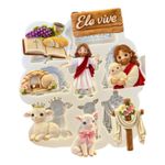Molde de Silicone Apliques de Páscoa Religião 8 Cav