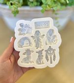 Molde de Silicone Apliques de Páscoa Religião 8 Cav