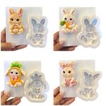 Molde de Silicone Coelhos da Páscoa Baby Escolha 1 Un
