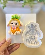 Molde de Silicone Coelhos da Páscoa Baby Escolha 1 Un