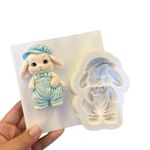 Molde de Silicone Coelhos da Páscoa Fofos Escolha 1 Un