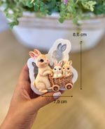 Molde de Silicone Coelhos da Páscoa Fazendinha Escolha 1 Un