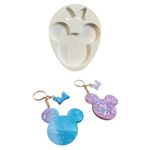 Molde de Silicone Mickey e Minnie Silhueta Rosto