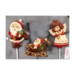 Forma Pirulitos de Natal Papai Noel e Menina Simples C-202