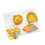 Molde de Silicone Casas Casinhas de Fadas do Bosque 4 Cav