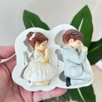 Molde de Silicone Religião Crianças Rezando Batismo