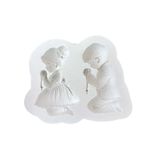 Molde de Silicone Religião Crianças Rezando Batismo
