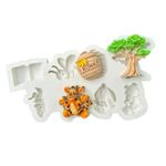 Molde de Silicone Apliques Turma do Urso Ursinho Pooh 8 Cav