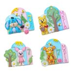 Kit Moldes de Silicone Turma do Urso Pooh 4 Pçs