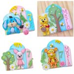 Kit Moldes de Silicone Turma do Urso Pooh 4 Pçs