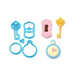 Kit Cortadores Chave Fechadura e Relógio da Alice 5cm