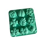 Forma de Silicone Flores Folhas e Laços 9 Cav