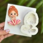 Molde de Silicone Menina Bailarina Sentada
